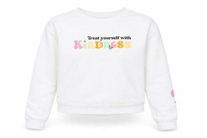 New Look Girls White Cotton Pullover Sweatshirt Size 12-13 Years Pullover - Treat yourself with kidness