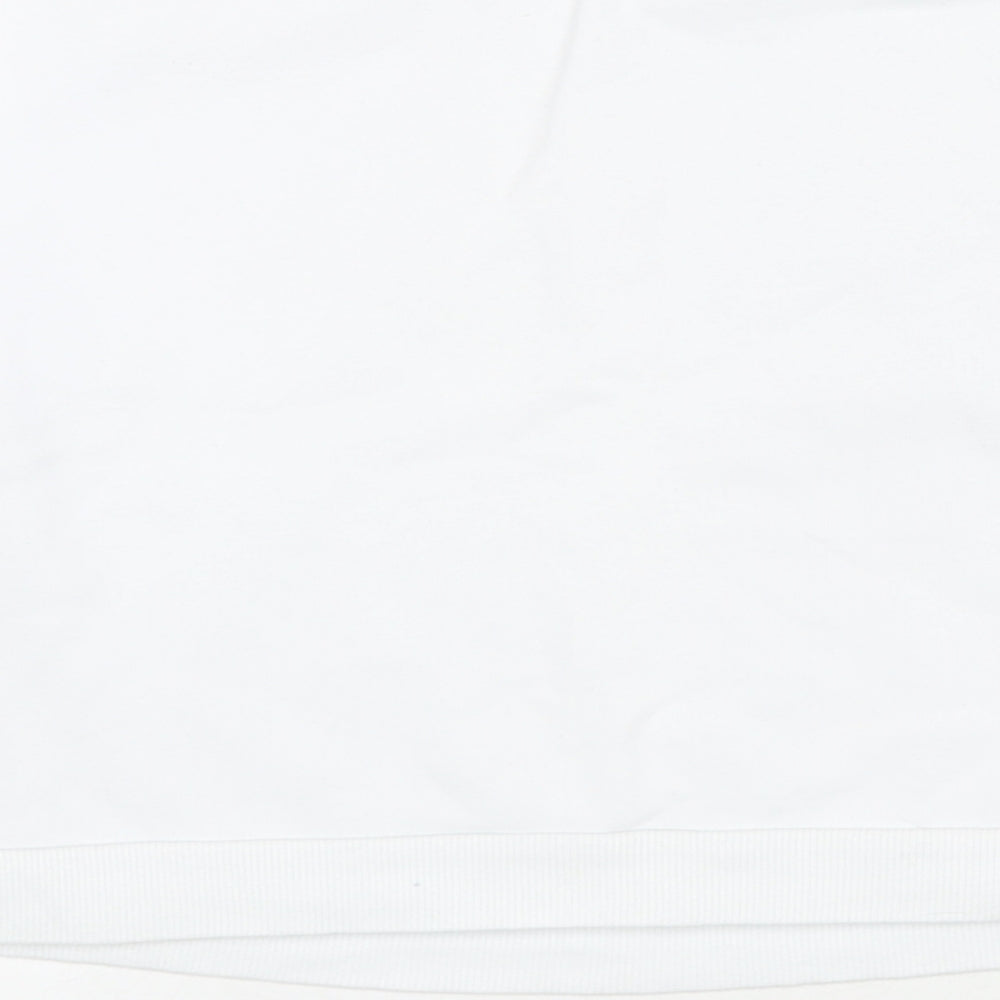 New Look Girls White Cotton Pullover Sweatshirt Size 12-13 Years Pullover - Treat yourself with kidness