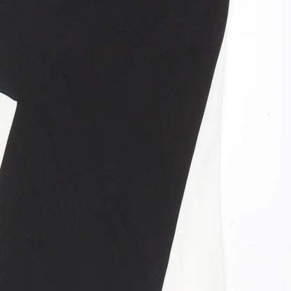 Boohoo Womens White Colourblock Polyester Tank Dress Size 12 Round Neck Pullover