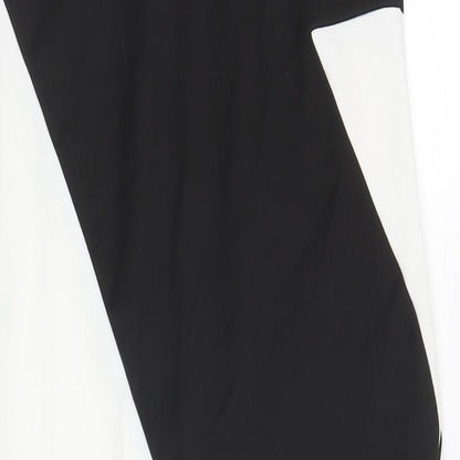 Boohoo Womens White Colourblock Polyester Tank Dress Size 12 Round Neck Pullover