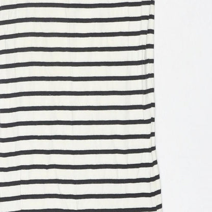 VERO MODA Womens White Striped Cotton Tank Dress Size XS Round Neck Pullover