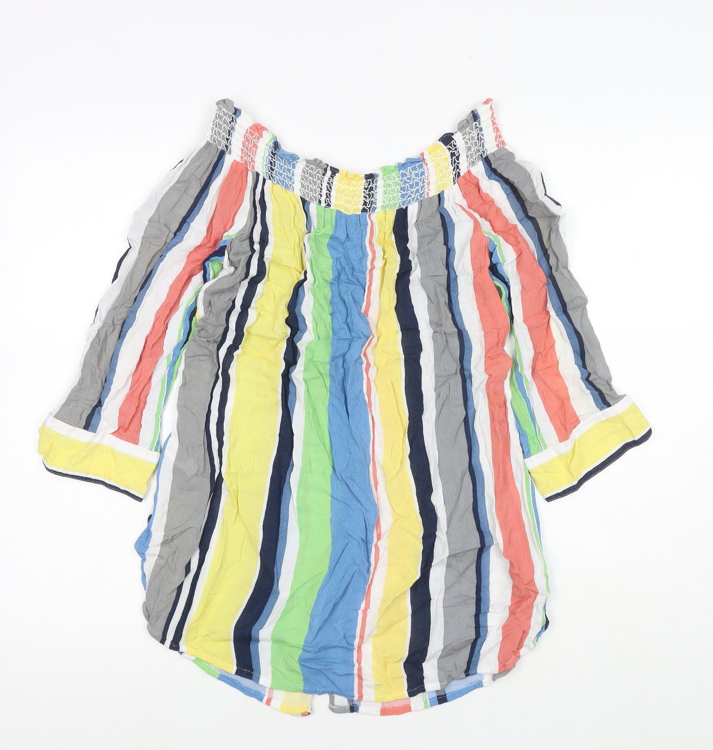 Womens UK Size 14 NEXT Multicoloured Basic Button-Up