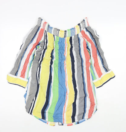 Womens UK Size 14 NEXT Multicoloured Basic Button-Up