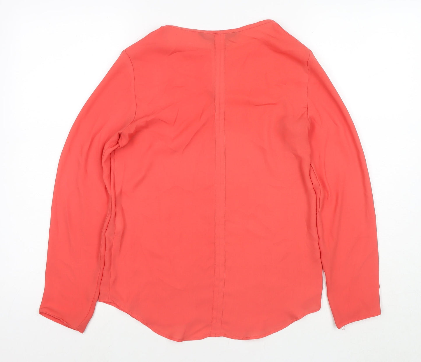 Womens UK Size XS Zara Red Basic Blouse