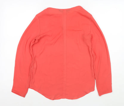 Womens UK Size XS Zara Red Basic Blouse