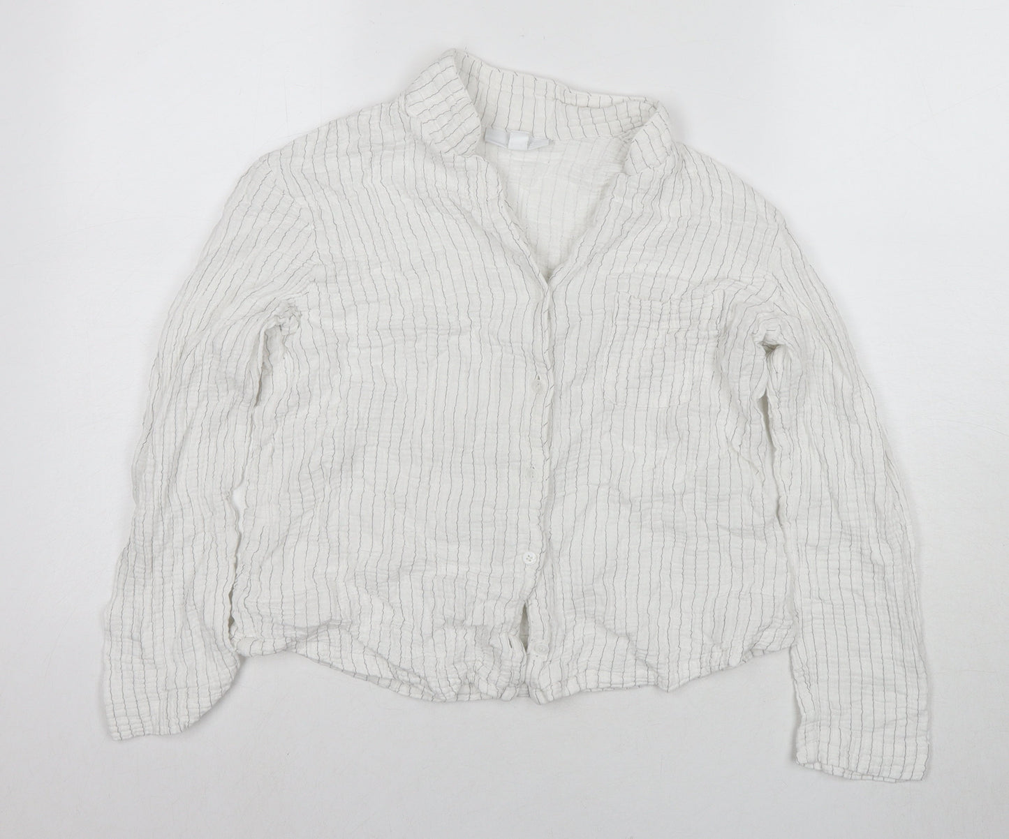 Womens UK Size M The White Company White Basic Button-Up