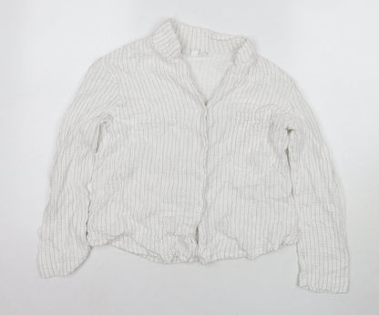 Womens UK Size M The White Company White Basic Button-Up