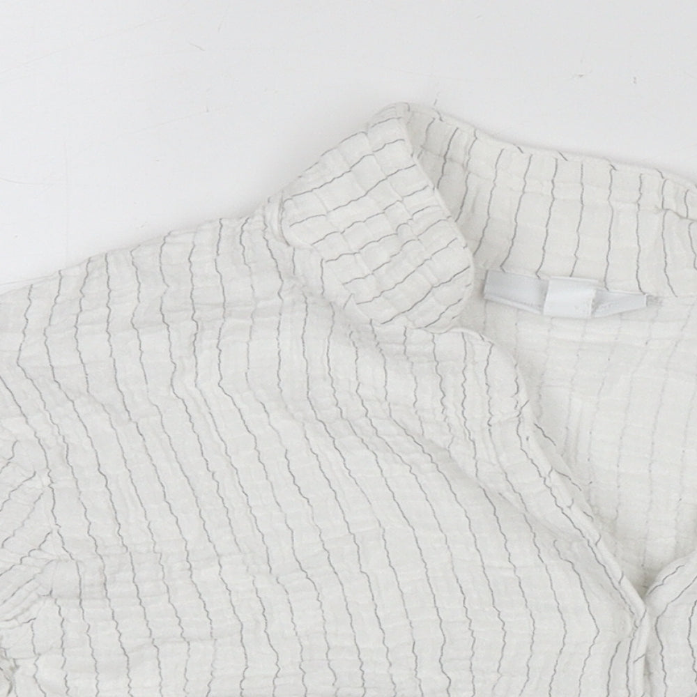 Womens UK Size M The White Company White Basic Button-Up