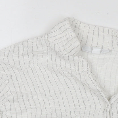 Womens UK Size M The White Company White Basic Button-Up