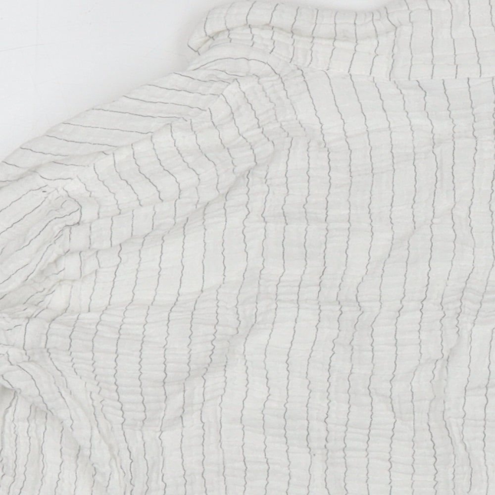 Womens UK Size M The White Company White Basic Button-Up