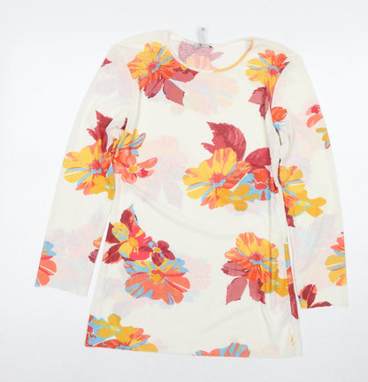 Womens UK Size M Zara Multicoloured Tunic Blouse