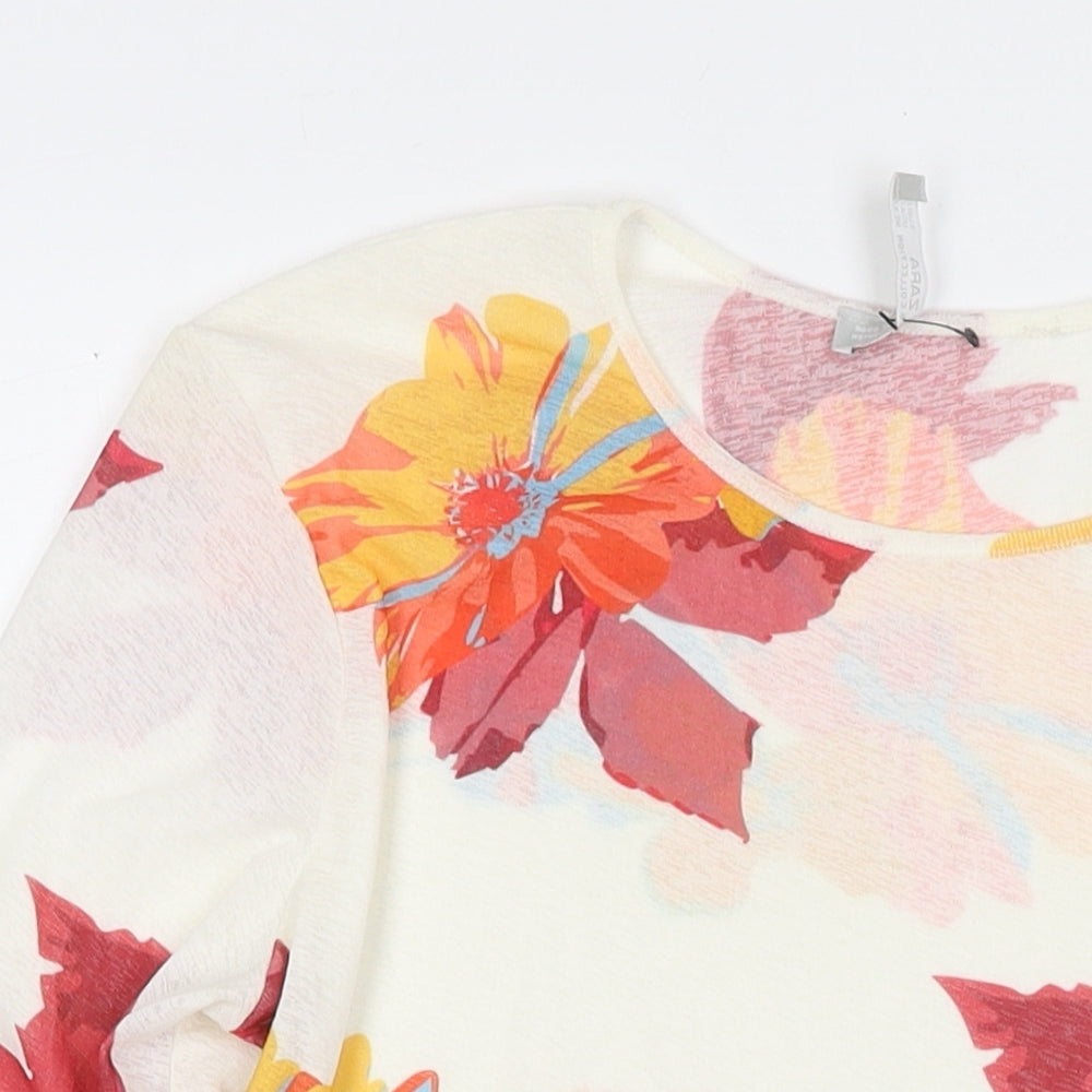 Womens UK Size M Zara Multicoloured Tunic Blouse