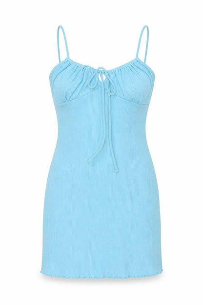 Bershka Womens Blue Cotton Bodycon Size L Sweetheart Pullover