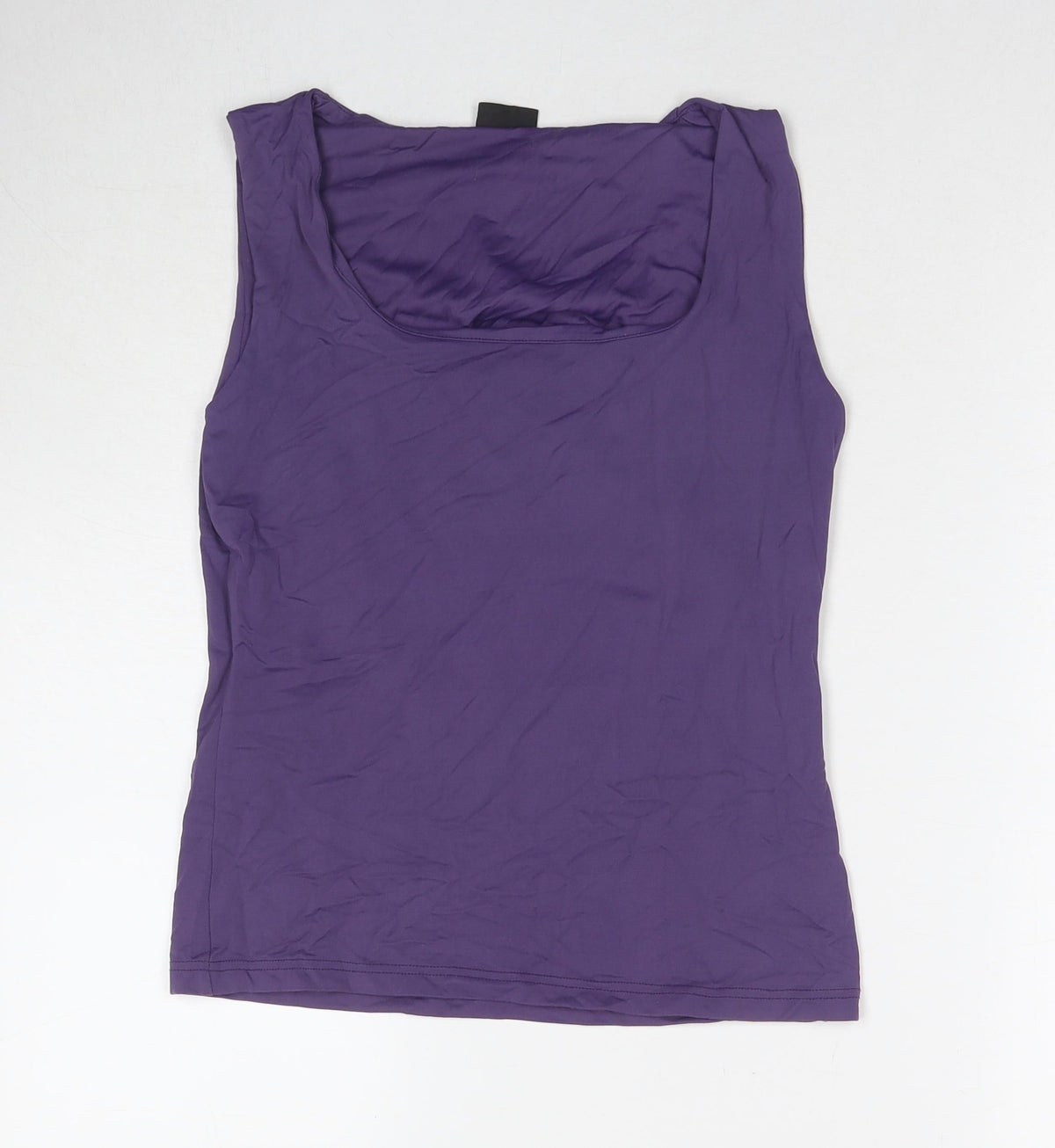 Loge Womens Purple Polyamide Basic Tank Size 14 Round Neck