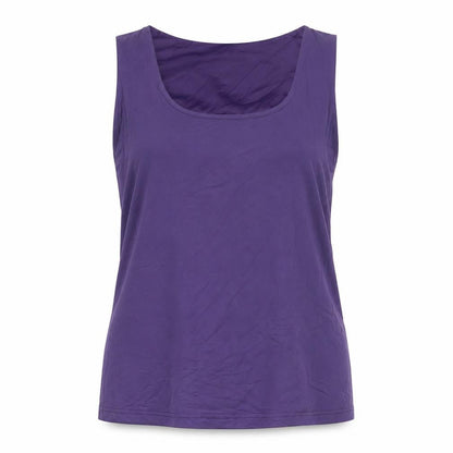 Loge Womens Purple Polyamide Basic Tank Size 14 Round Neck