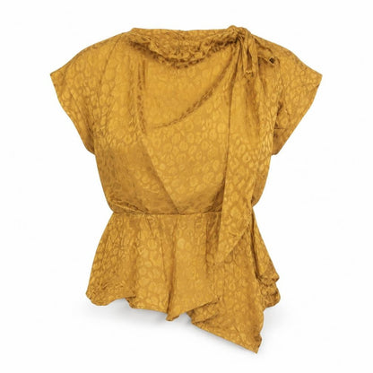 Womens UK Size 6 Topshop Yellow Basic Blouse