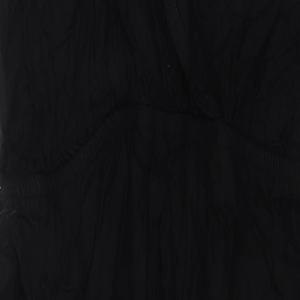 NEXT Womens Black Viscose Jumpsuit One-Piece Size 12 L23 in Snap