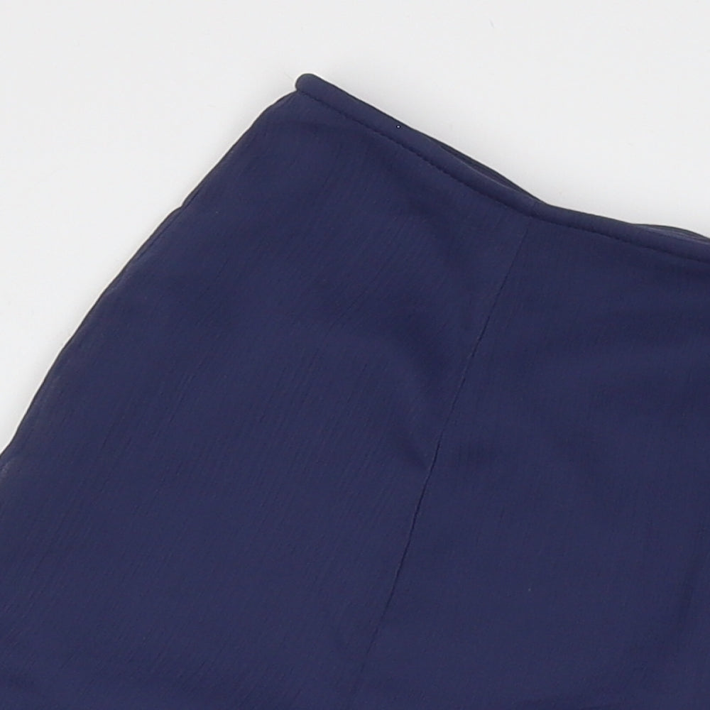 Damart Womens Blue Polyester Maxi Skirt Size 16 Zip