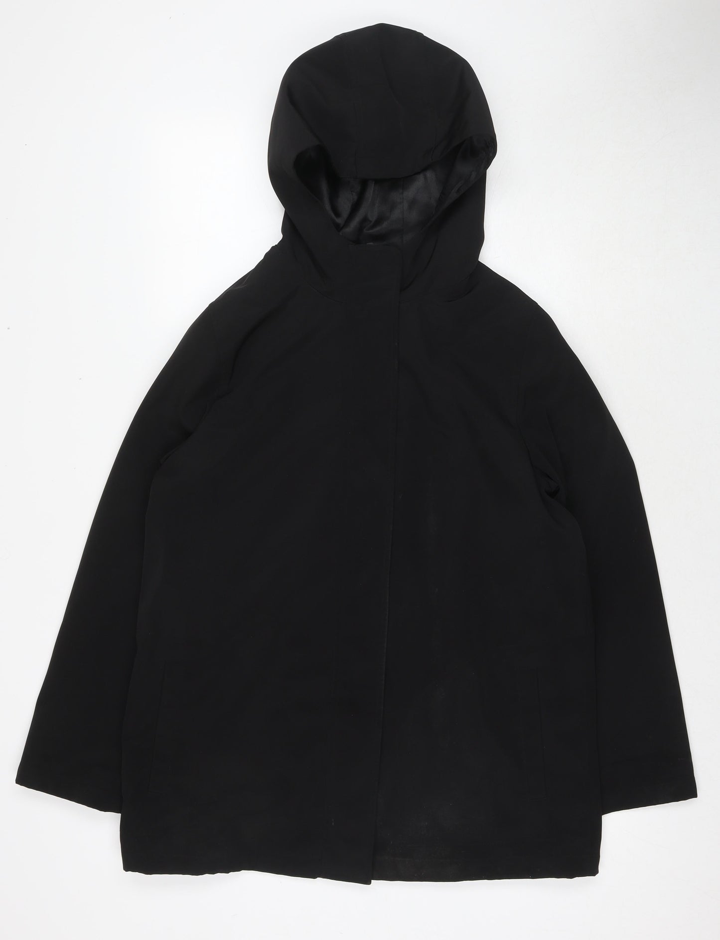 Womens UK Size 12 BHS Black Parka Coat