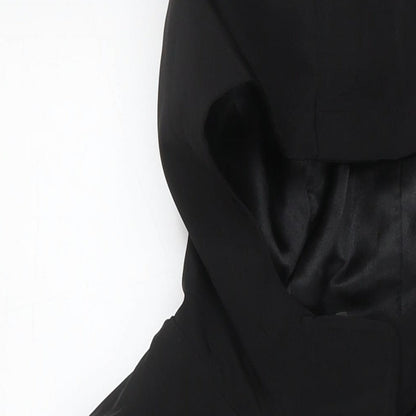 Womens UK Size 12 BHS Black Parka Coat