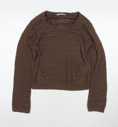 Womens UK Size 8 Marks and Spencer Brown Pullover Jumper