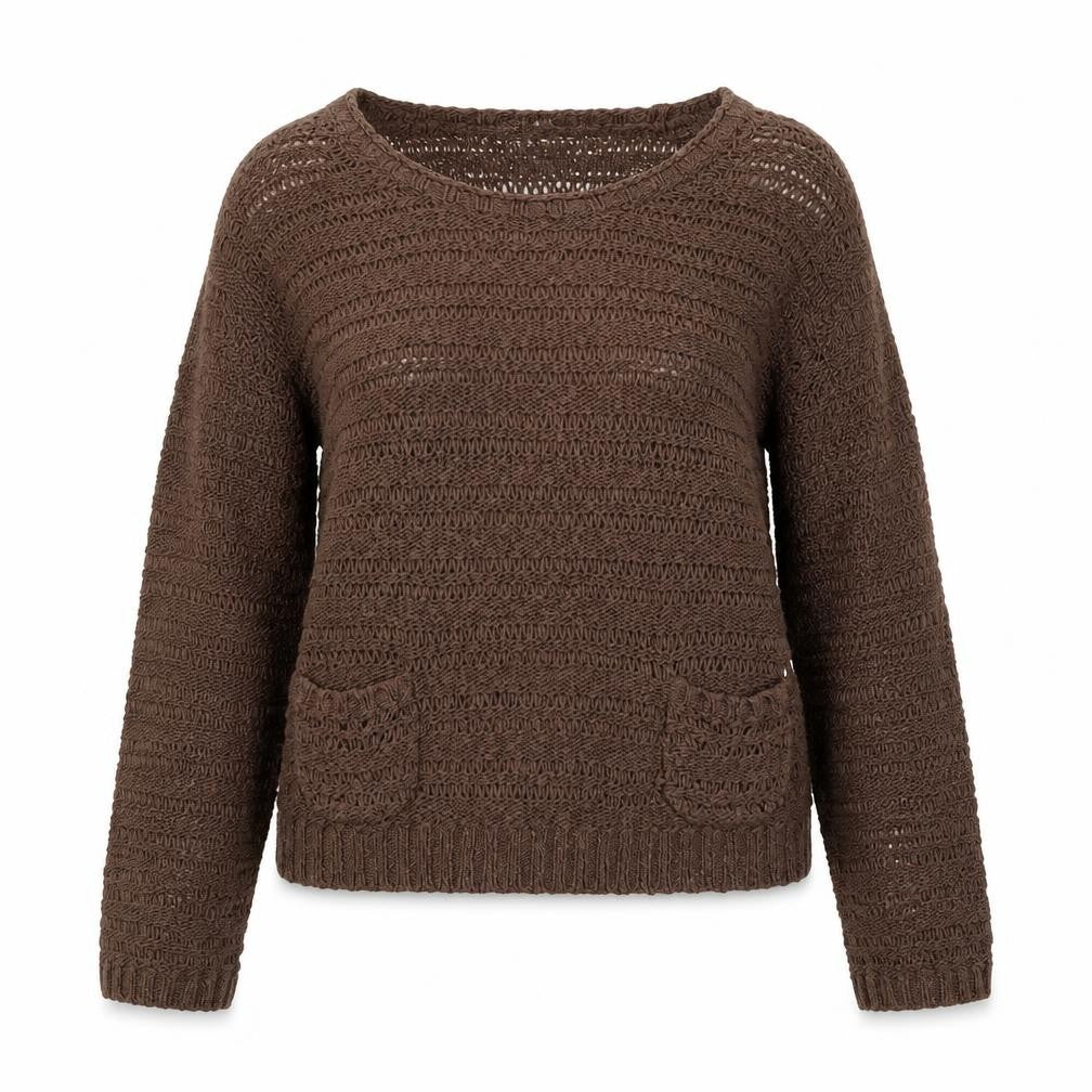Womens UK Size 8 Marks and Spencer Brown Pullover Jumper