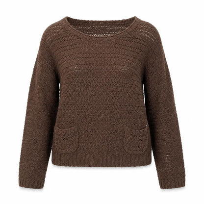 Womens UK Size 8 Marks and Spencer Brown Pullover Jumper