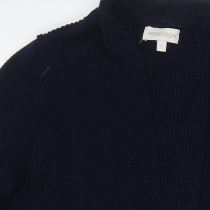 Womens UK Size S Monsoon Blue Cardigan Jumper