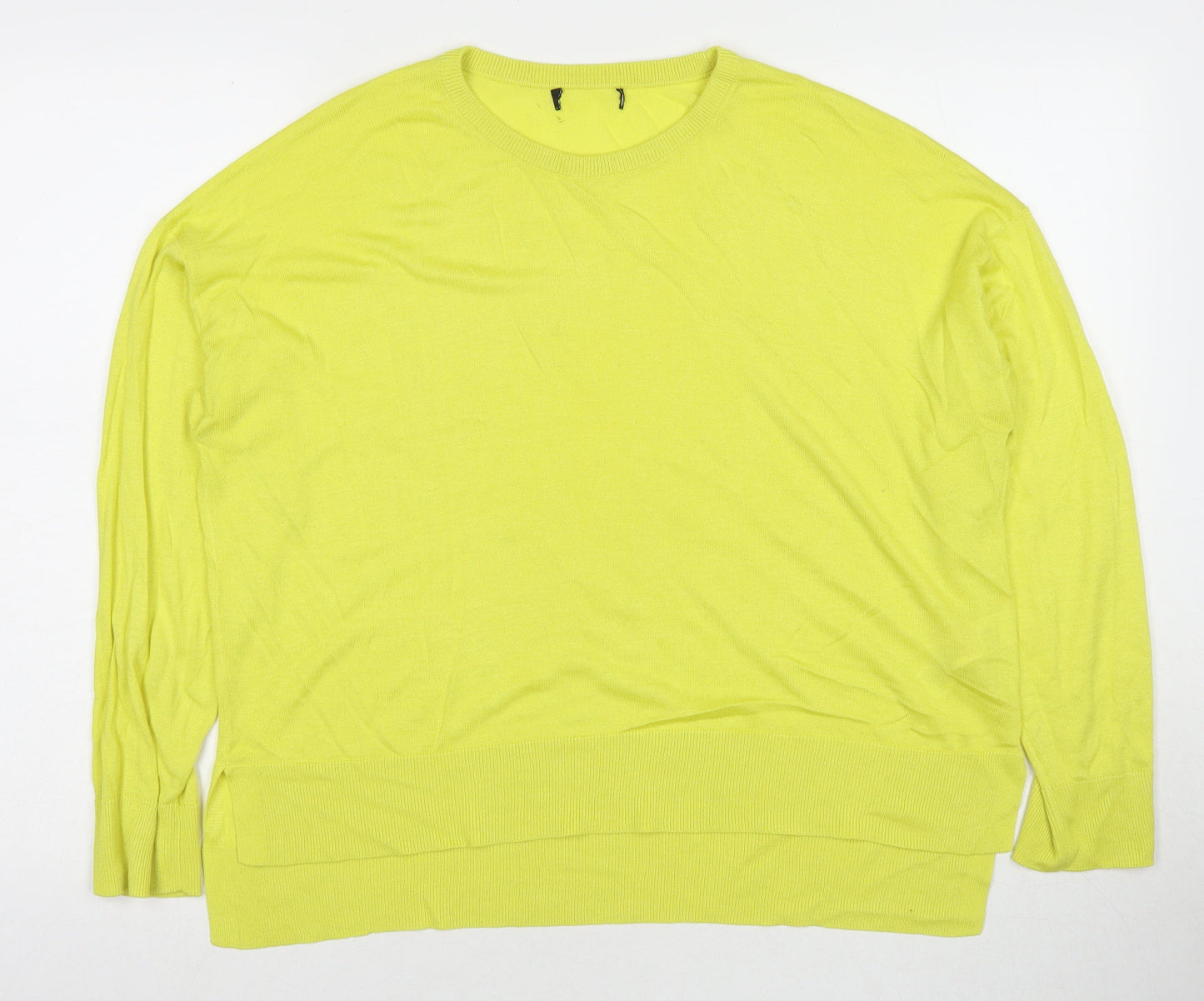 Womens UK Size L New Look Yellow Pullover Jumper