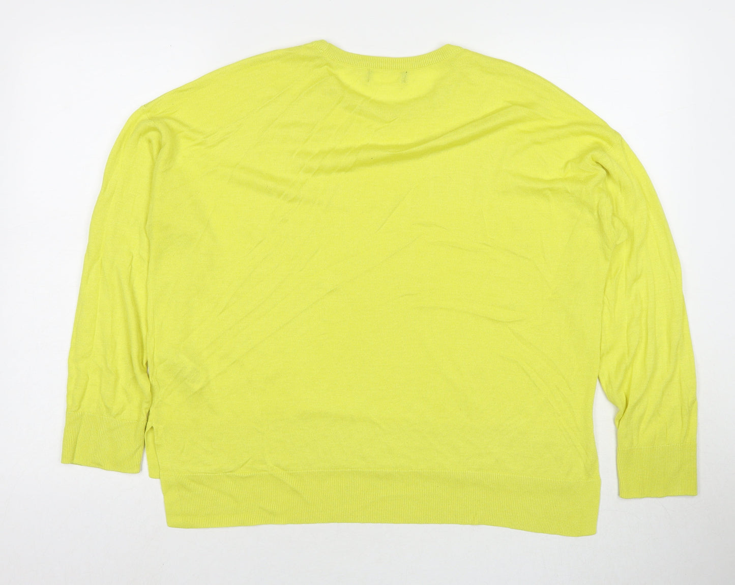 Womens UK Size L New Look Yellow Pullover Jumper
