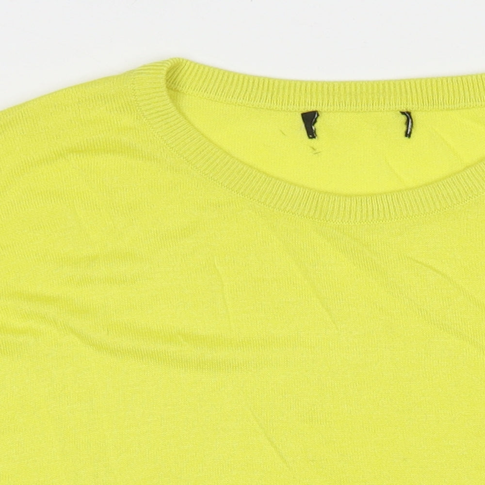Womens UK Size L New Look Yellow Pullover Jumper