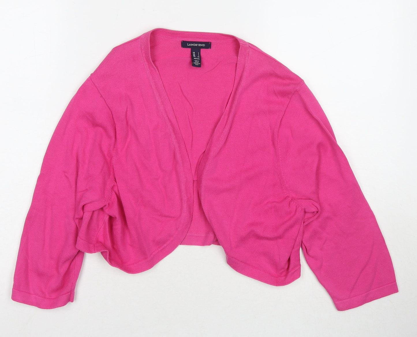 Womens UK Size L Lands' End Pink Cardigan Jumper