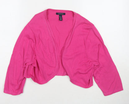 Womens UK Size L Lands' End Pink Cardigan Jumper