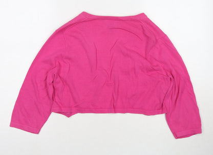 Womens UK Size L Lands' End Pink Cardigan Jumper
