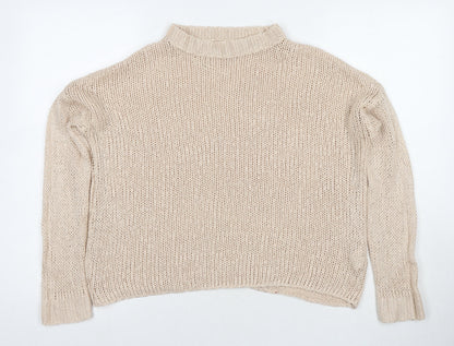 Womens UK Size S Sinsay Beige Pullover Jumper