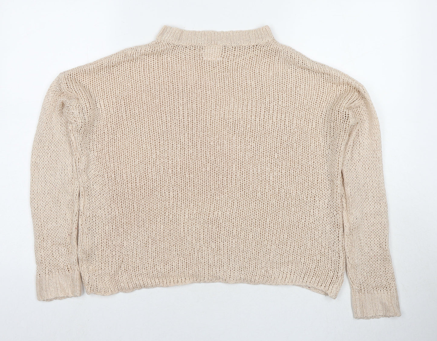 Womens UK Size S Sinsay Beige Pullover Jumper