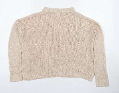 Womens UK Size S Sinsay Beige Pullover Jumper