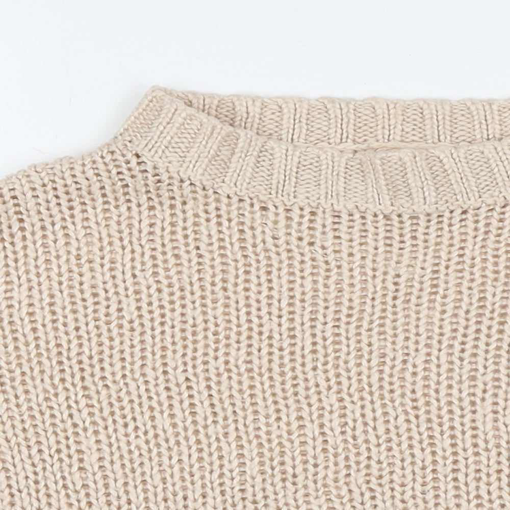 Womens UK Size S Sinsay Beige Pullover Jumper