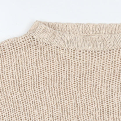 Womens UK Size S Sinsay Beige Pullover Jumper