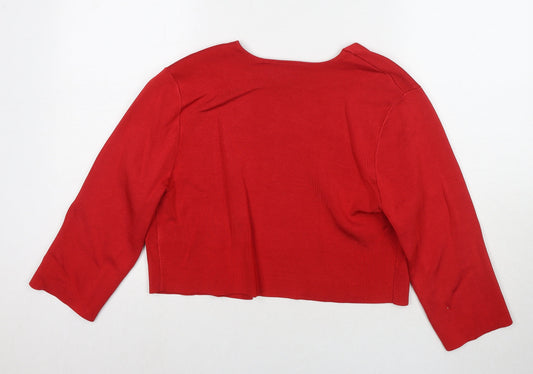 Womens UK Size 16 Phase Eight Red Cape Jumper