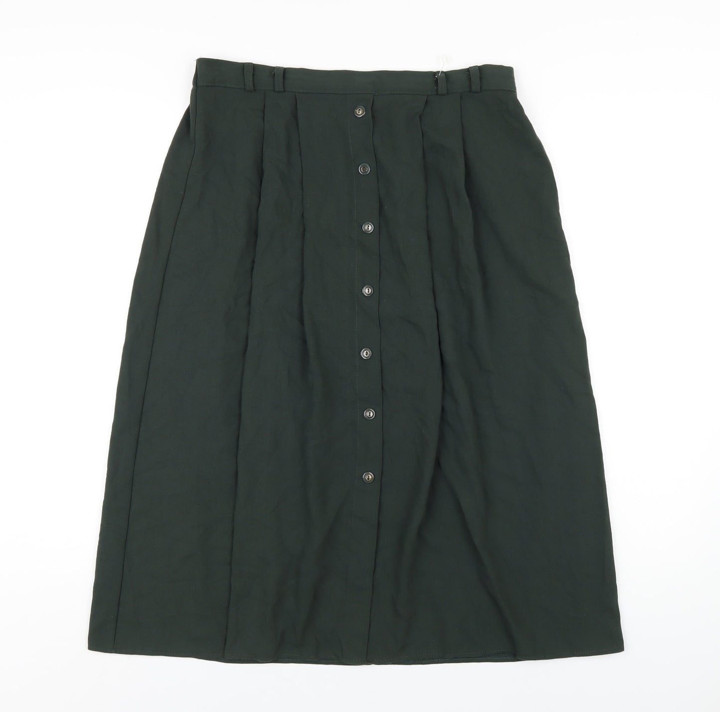 Isabelle Womens Green Polyester A-Line Skirt Size 16