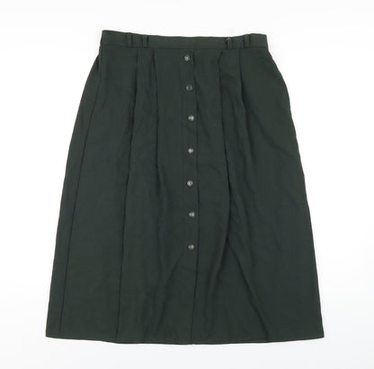 Isabelle Womens Green Polyester A-Line Skirt Size 16