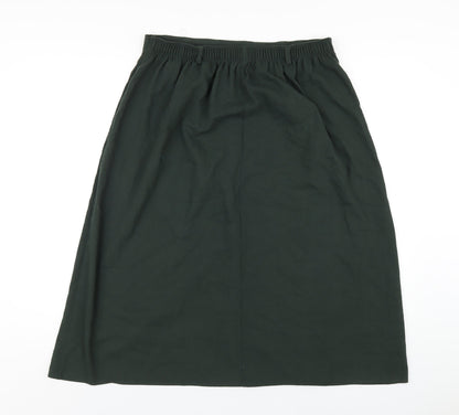 Isabelle Womens Green Polyester A-Line Skirt Size 16