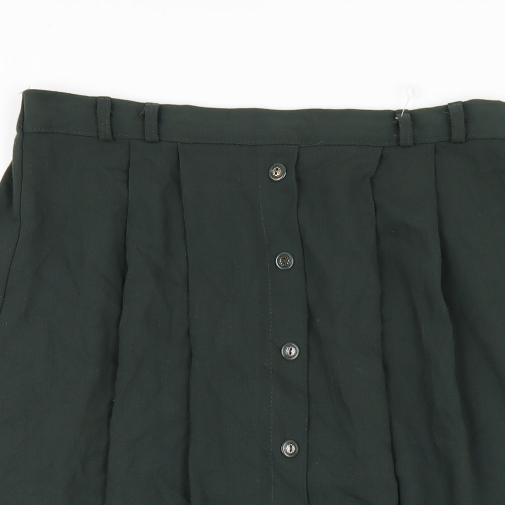 Isabelle Womens Green Polyester A-Line Skirt Size 16