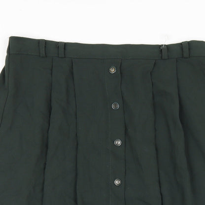 Isabelle Womens Green Polyester A-Line Skirt Size 16