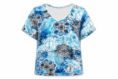 Womens UK Size 10 TIGI Blue Basic T-Shirt