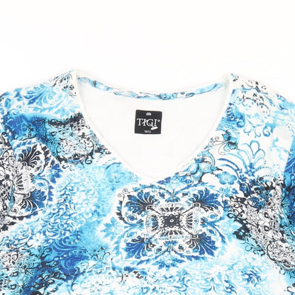 Womens UK Size 10 TIGI Blue Basic T-Shirt