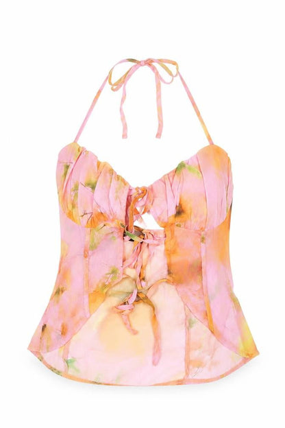 Womens UK Size 10 PRETTYLITTLETHING Multicoloured Basic Blouse