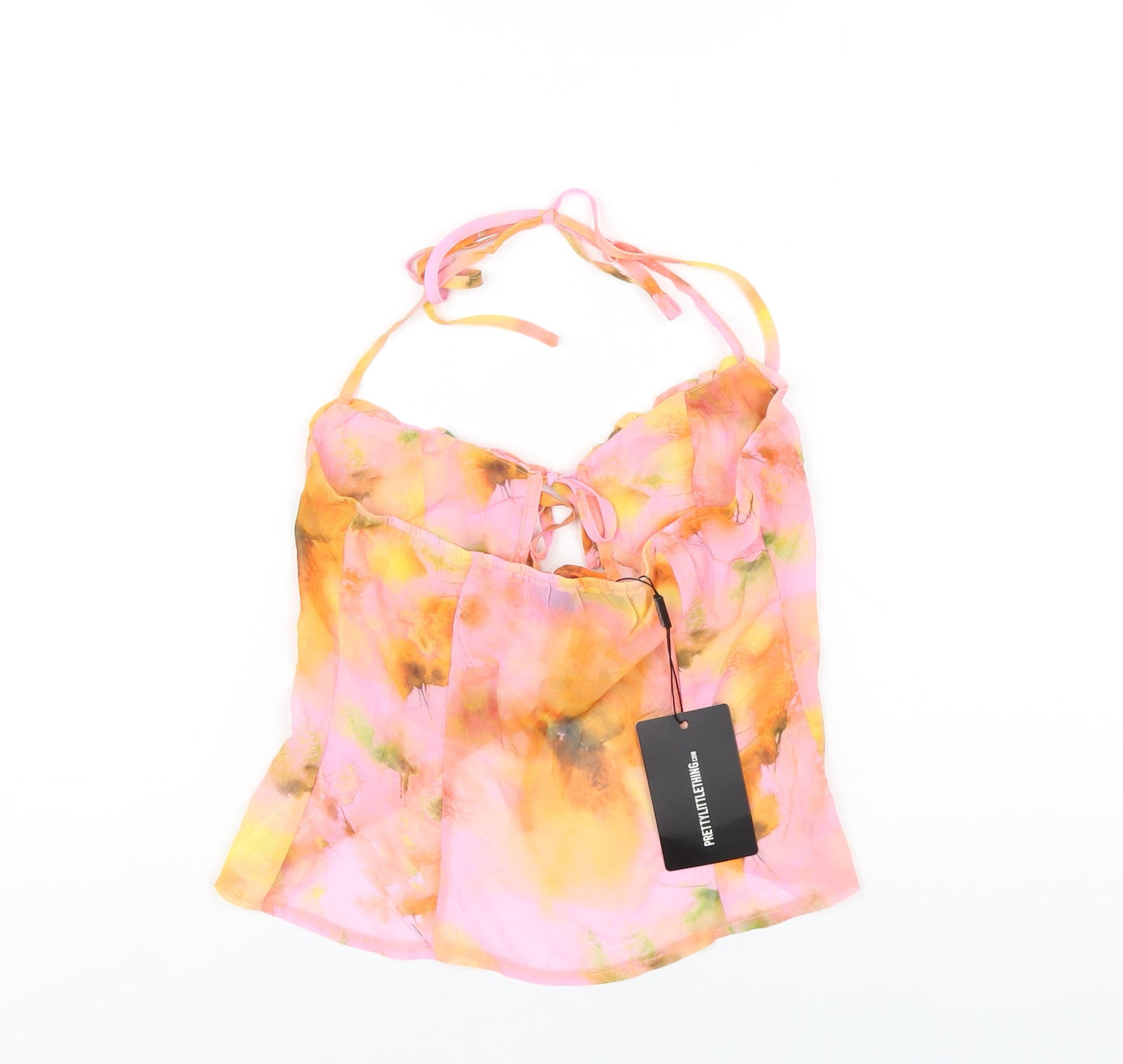 Womens UK Size 10 PRETTYLITTLETHING Multicoloured Basic Blouse