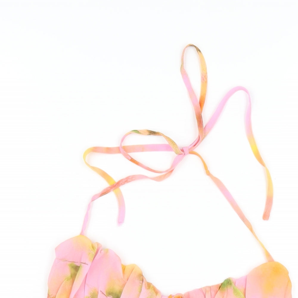 Womens UK Size 10 PRETTYLITTLETHING Multicoloured Basic Blouse